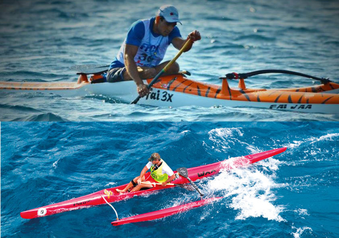 Va'a and outrigger canoe 2 models, many differences